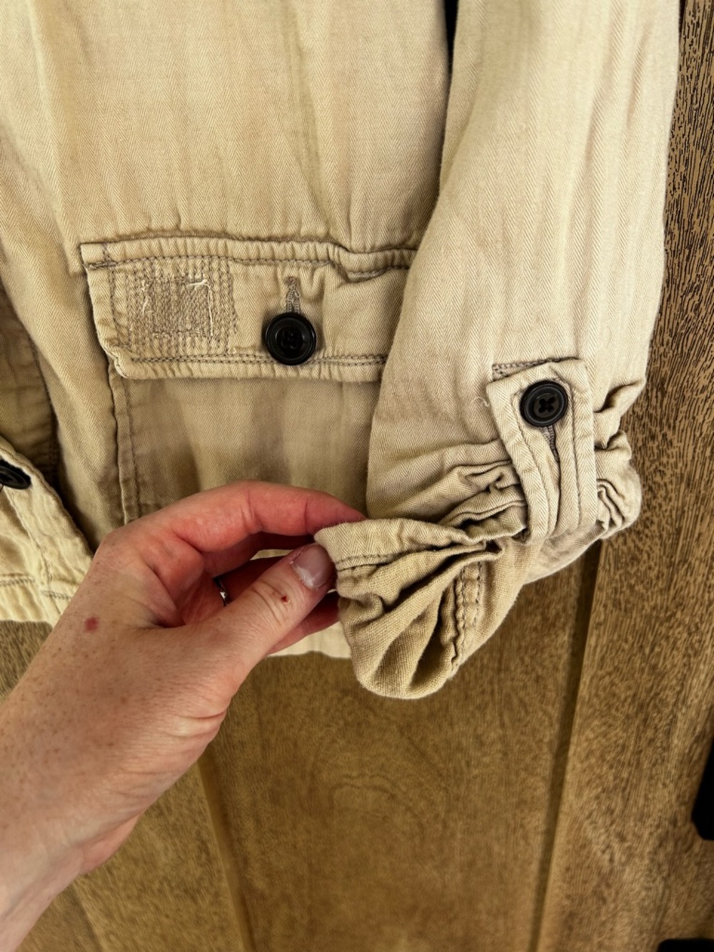 American Eagle Outfitters Beige Utility Jacket 100% cotton - Picture 4 of 5